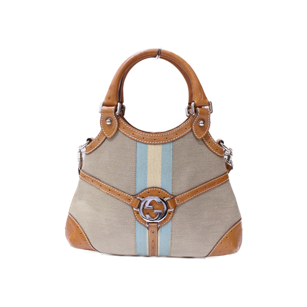 GUCCI handbag Interlocking GG Sherry shoulder bag canvas leather